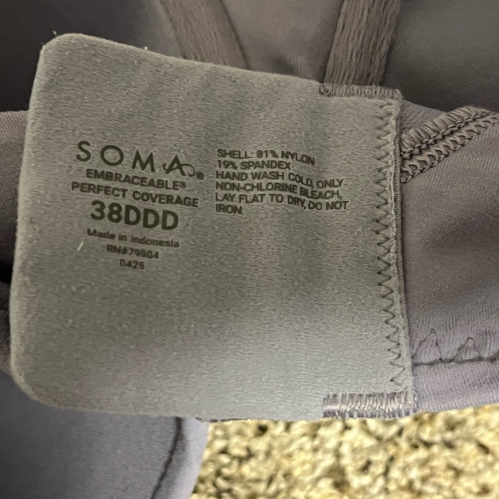 SALE!!! Soma Embraceable Perfect Coverage Light Lavender T-Shirt Bra - Picture 4 of 4